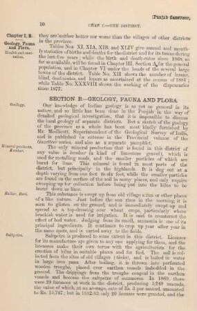 Section B. - Geology, fauna and flora
