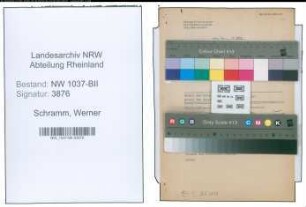 Entnazifizierung Werner Schramm , geb. 16.06.1914 (Verm.Techniker)