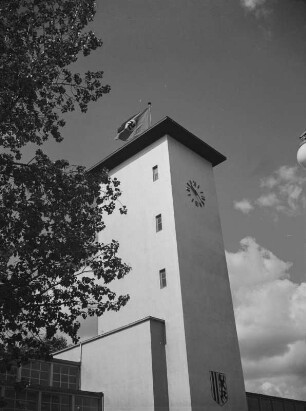 Dresden. Ausstellungsgelände am Großen Garten. Turm