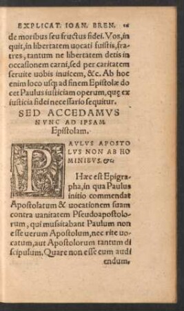 Sed Accedamus Nunc Ad Ipsam Epistolam.
