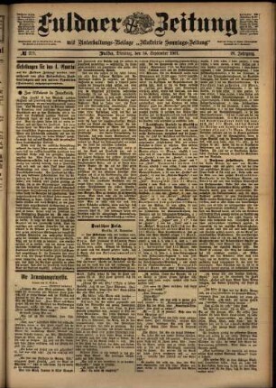 Ausgabe vom Dienstag, den 24. September 1901.