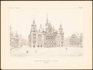 Konkurrenzentwürfe für ein Rathaus in Stuttgart, zusammengest. v. W. Kick, Stuttgart 1895: Perspektivische Ansicht