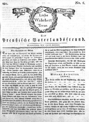 No. 6., vom 19ten Januar