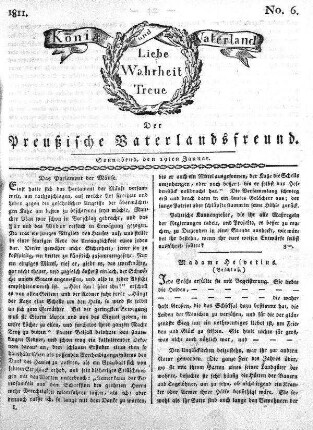 No. 6., vom 19ten Januar