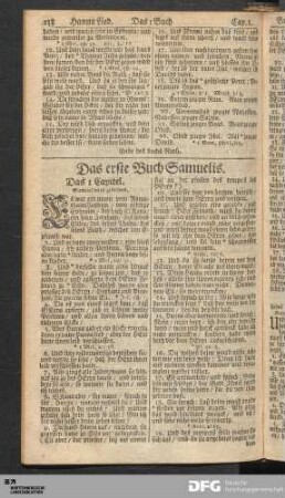 Das erste Buch Samuelis.