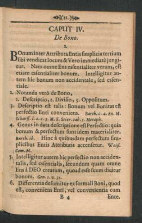 Caput IV. De Bono.