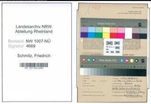 Entnazifizierung Friedrich Schmitz , geb. 11.12.1899 (Landarbeiter)