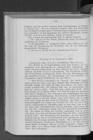 Sitzung am 8. September 1891.