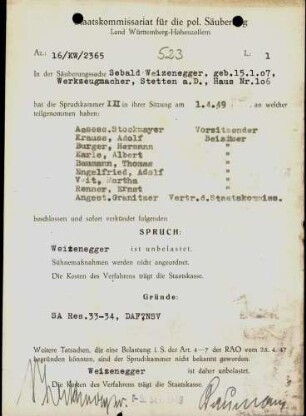 Weizenegger, Sebald
