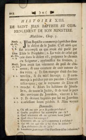 258-263, Histoire XIII - XIV