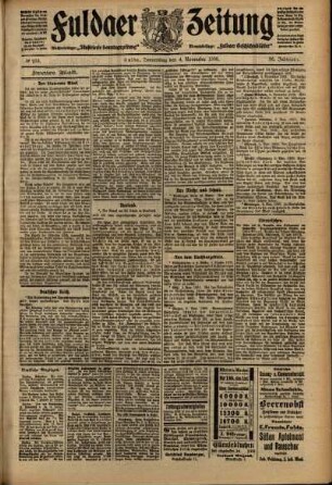 Zweite Ausgabe vom Donnerstag, den 04. November 1909.