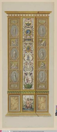 [Loggie di Rafaele nel Vaticano, Parte terza, Taf. 2: Äußerer Pilaster Loggia V (Venus und Diana von rankenden Gewächsen eingeschlossen)]
