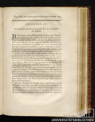 Chapitre IV. De la grosseur que doivent avoir les Bois de la Charpente des Combles.
