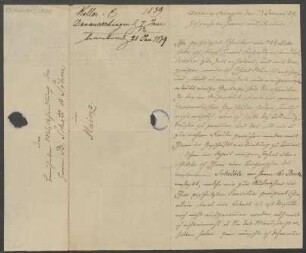 Brief an B. Schott's Söhne : 07.01.1839