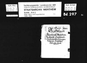 Gült- und Zehntrückstand de anno 1722, beinebens der alt Rückstand bis 1721 inclusive, zu Allersheim, [Gau-]büttelbrunn, Bütthard, Euerhausen, Kleinrinderfeld, Gützingen, Höttingen, Sulzdorf, Tiefenthal, [Unter-]leinach, Zellingen