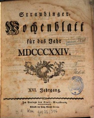 Straubinger Wochenblatt. 16. 1824