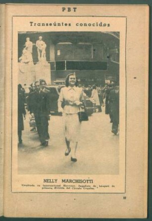 Nelly Marchisotti, empleada en Internacional Havester, jugadora de básquet [...] - [Fotografía] : Transeúntes conocidos
