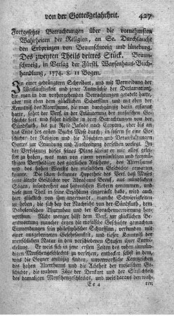 Fortgesetzte Betrachtungen über die vornehmsten Wahrheiten der Religion. T.2.,St.3.