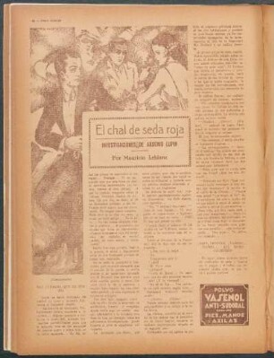 El chal de seda roja : Investigaciones de Arsenio Lupín