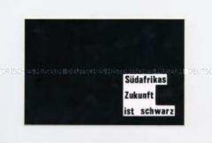 Aufkleber für Südafrika und gegen Apartheid