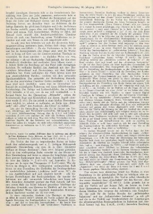 111-113 [Rezension] Jaubert, Annie, La notion d'alliance dans le judaïsme