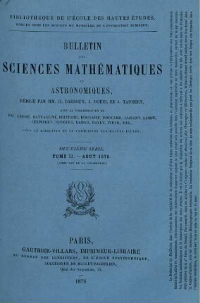 Tome II. - Aout 1878.