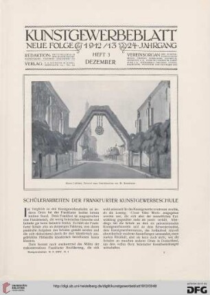 Schülerarbeiten der Frankfurter Kunstgewerbeschule