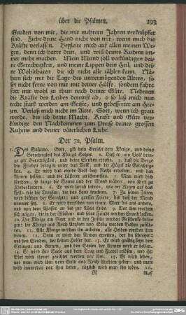 Der 72. Psalm