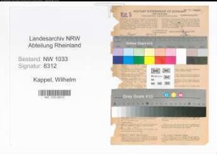 Entnazifizierung Wilhelm Kappel , geb. 23.03.1899 (Polizeibeamter)