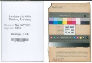 Entnazifizierung Erich Danziger , geb. 11.04.1905 ()