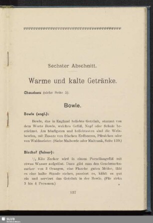 Kalte und warme Getränke