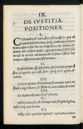 IX. De Iustitia.