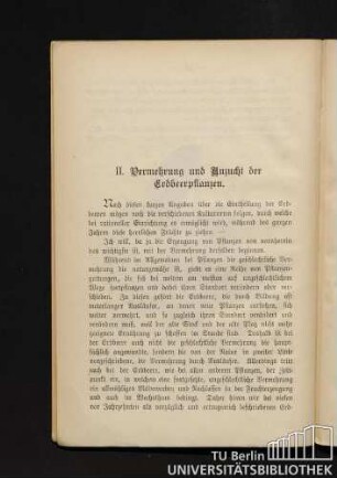 II. Vermehrung und Anzucht der Erdbeerpflanzen.