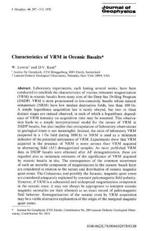 Characteristics of VRM in oceanic basalts