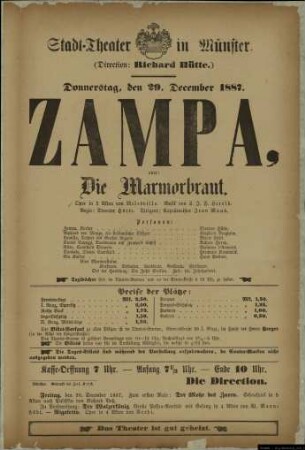 Zampa, oder: Die Marmorbraut
