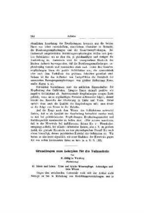 Grundfragen zum Lehrplan für die Volksschule : (Fortsetzung)
