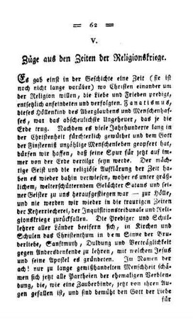 Züge aus den Zeiten der Religionskriege