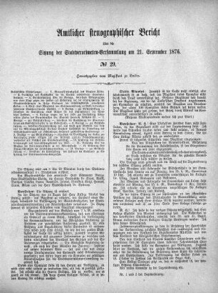 No. 29, 21. September 1876