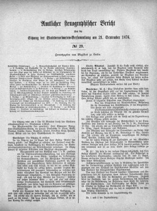 No. 29, 21. September 1876