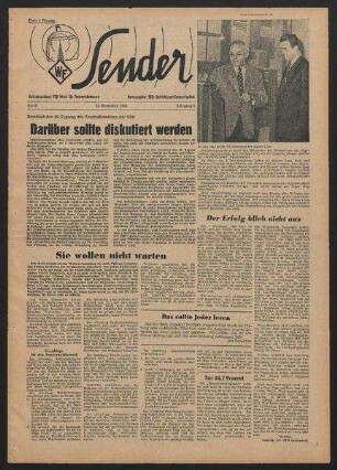 Betriebszeitung 'WF-Sender', Nr.46/1956 (23. November 1956)