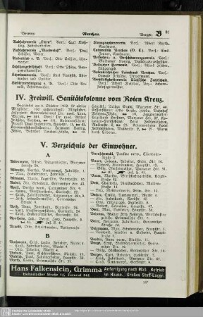 IV. Freiwill. Sanitätskolonne vom Roten Kreuz