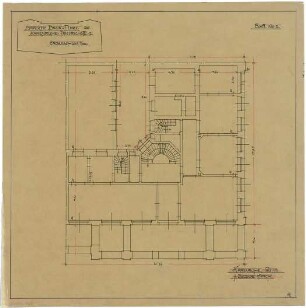 Billing, Hermann; Karlsruhe, Friedrichsplatz 12; Badische Bank, Umbau - Grundriss EG