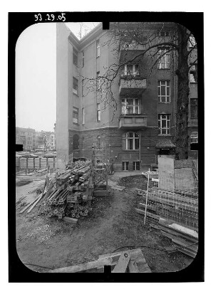 Berlin-Friedenau, Südwestkorso 1. Wohnhäuser. Hoffront (Teilansicht)