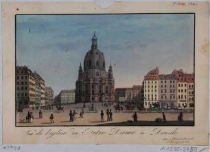 Die Frauenkirche in Dresden auf dem Neumarkt