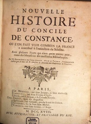 Nouvelle Histoire du Concile de Constance