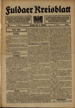 Ausgabe vom Freitag, den 02. Januar 1914.