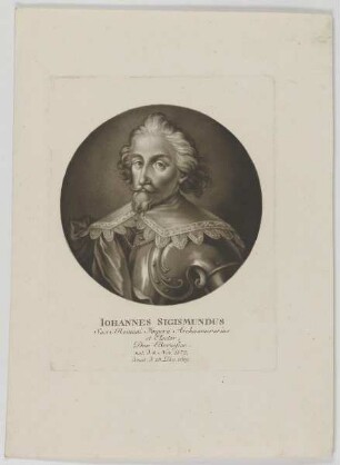 Bildnis des Iohannes Sigismundus, Kurfürst von Brandenburg