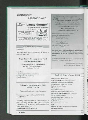 Veranstaltungen Termine