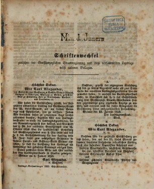 Verhandlungen des ... Landtags und der Gebietsvertretung von Sachsen-Weimar-Eisenach. Ordentlicher Landtag. Schriftenwechsel. 1859