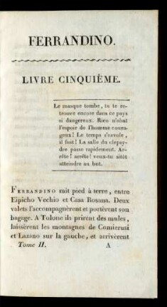 Livre Cinquième.